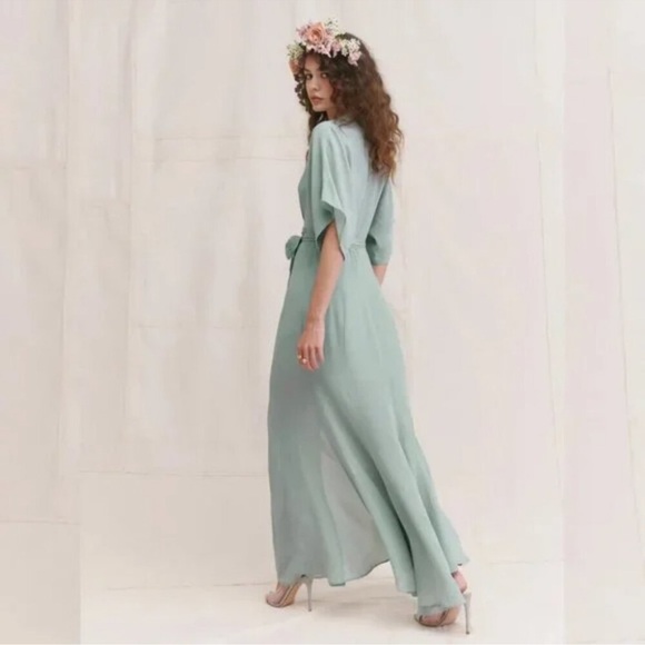 Reformation Winslow Dress New Size Small light green - Picture 5 of 6